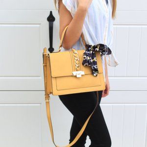 Mustard Yellow Adlo Purse with Scarf